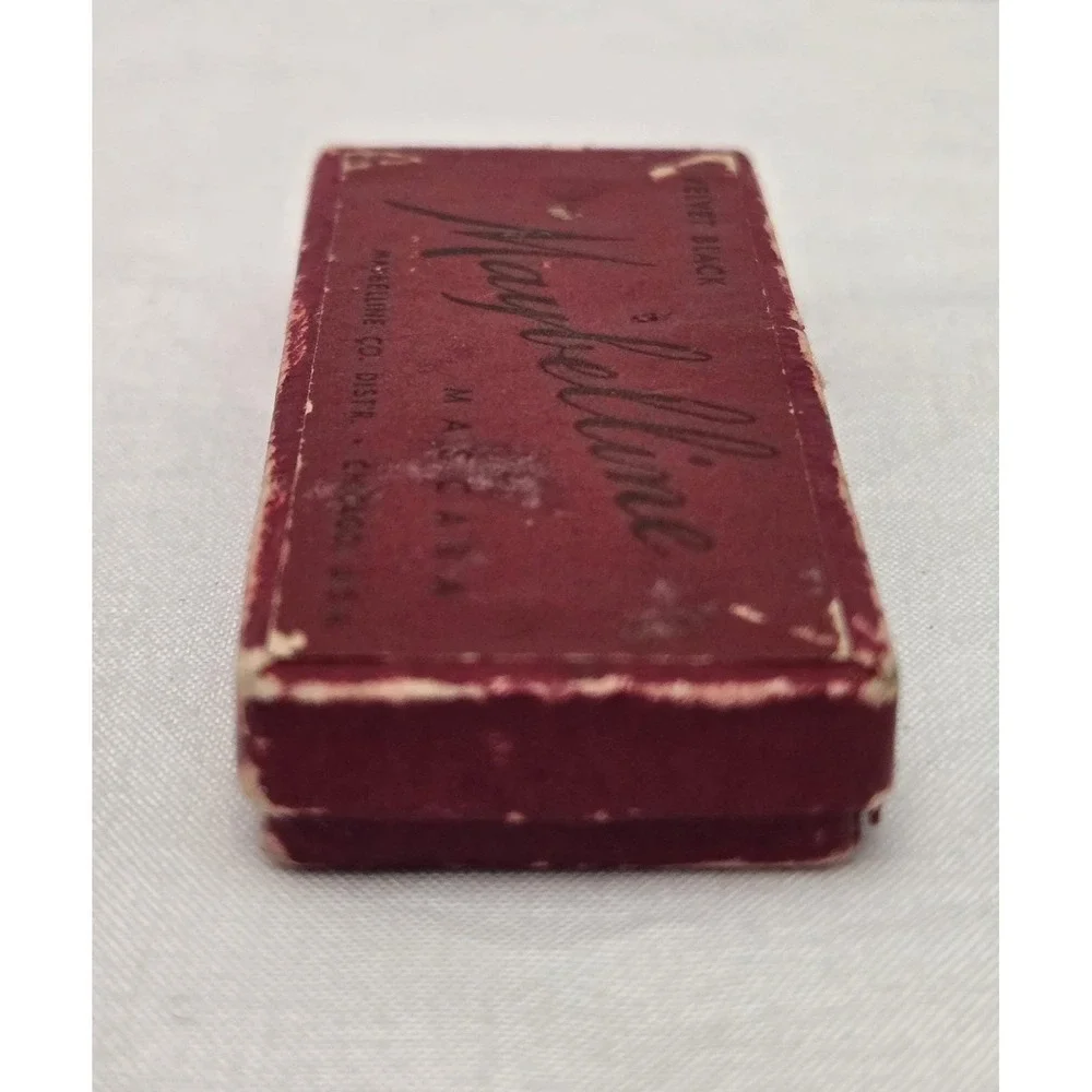 Vintage 1930s Maybelline Velvet Black Mascara Original Brush Original Red Box